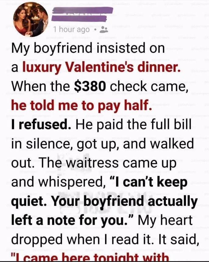 A Valentine’s Dinner That Revealed Everything: When a Test Destroyed Seven Years Together