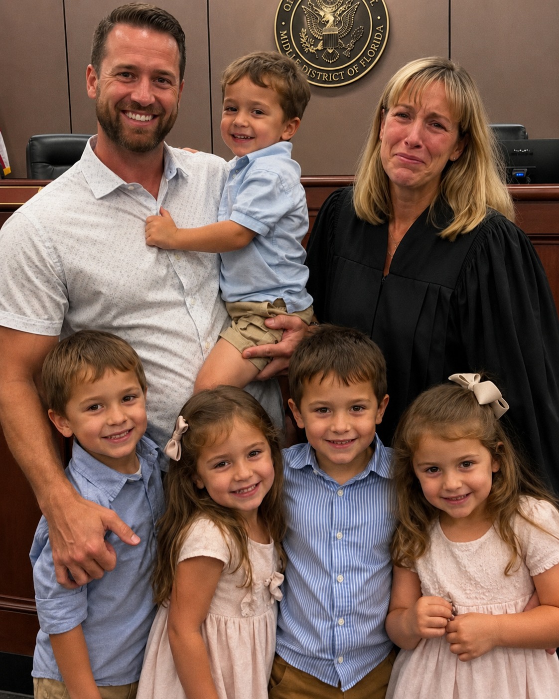 This Single Dad Fought to Adopt 5 Siblings Under 7 Before They Were Separated – The Judge Broke Down After Learning Why