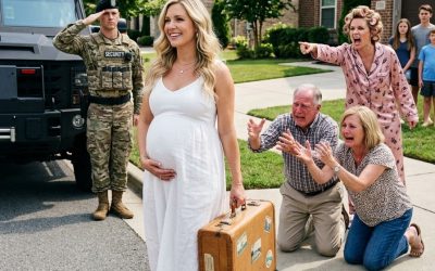 A few hours after my husband’s funeral, my mother looked at my eight-month pregnant stomach and told me my sister’s wealthy husband would be taking my place, so I could sleep in the freezing garage. My father rolled his eyes and said my crying was killing the mood. I just looked at them, smiled once, and said, “Okay.” They thought they were dealing with a broken widow. Then the next morning, armored military vehicles and a Special Forces detail arrived to take me out of that house, and every smug look on their faces disappeared.