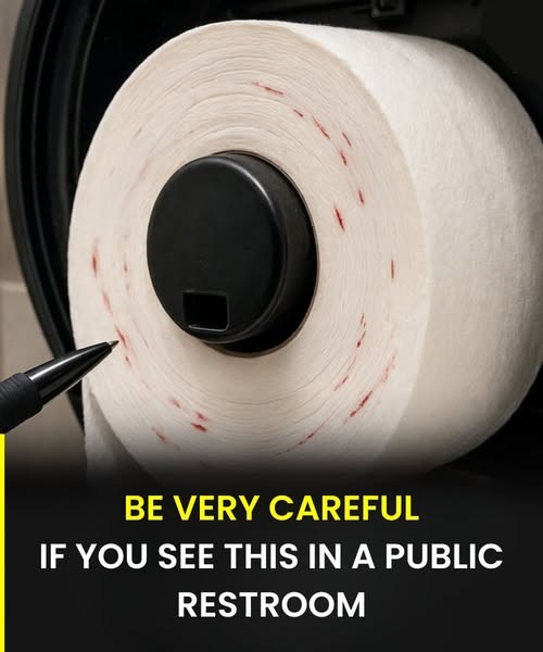 Be very careful if you ever go into a public restroom and see this…